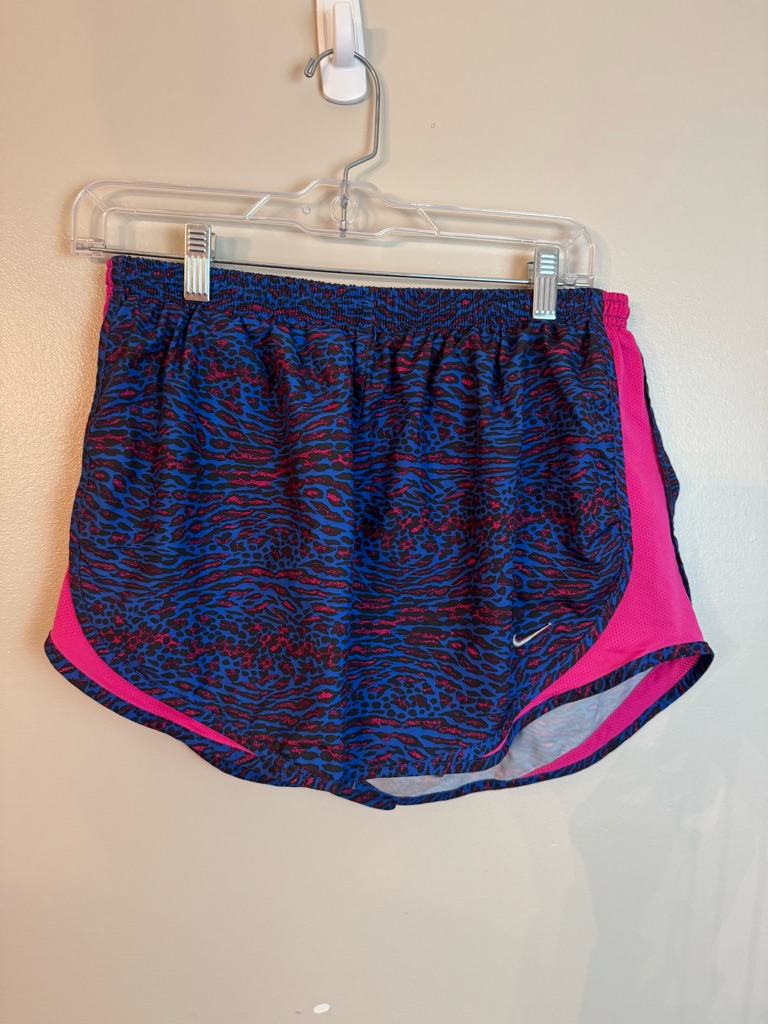 Women’s Nike Dri-Fit Pink & Blue Printed Running Shorts Small